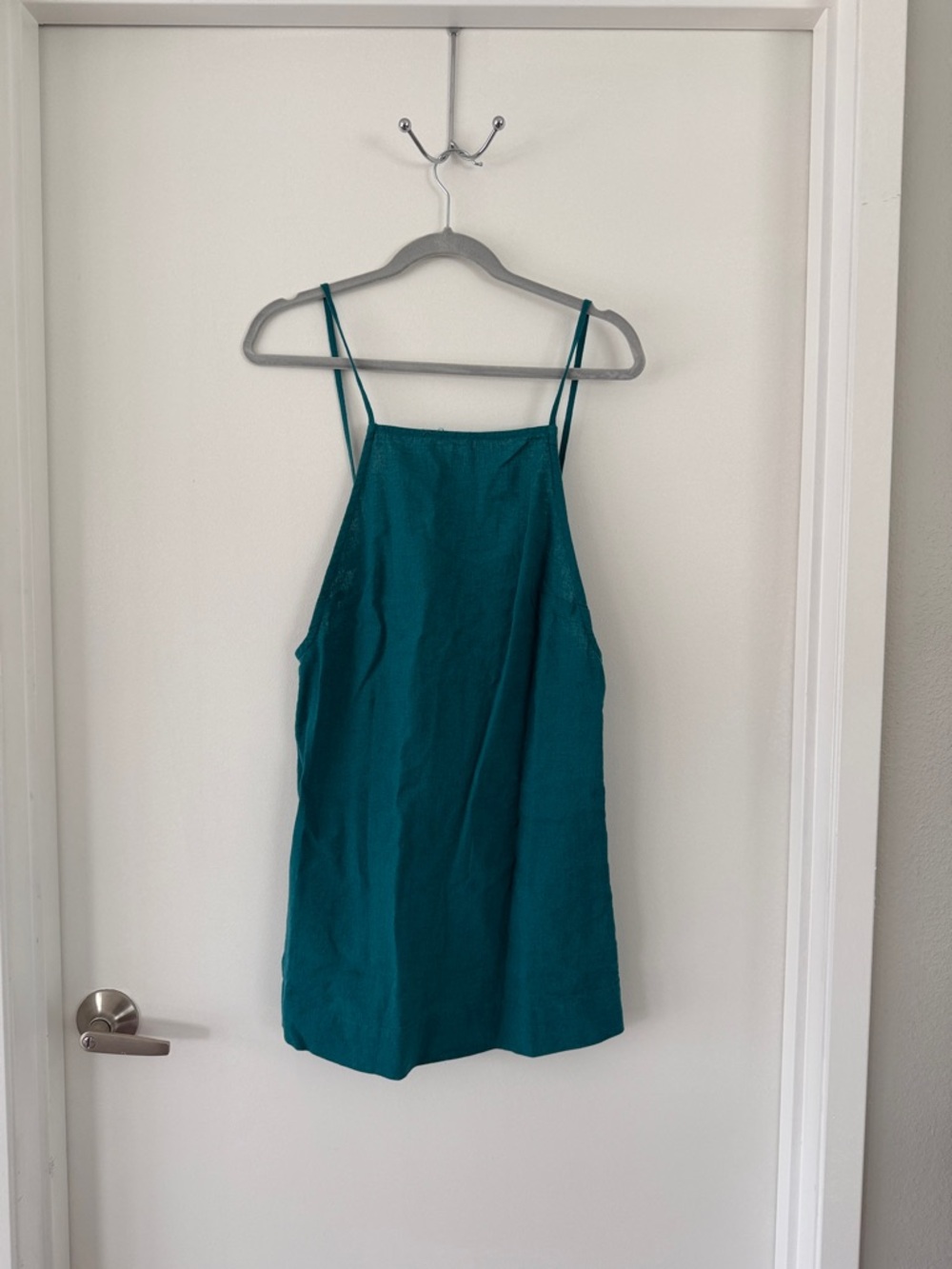 Free People Teal linen dress